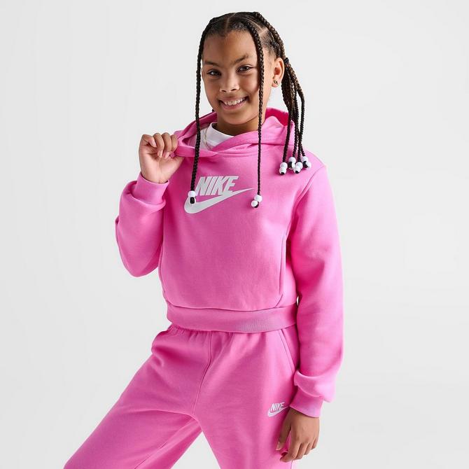 Pink nike best sale hoodie girls