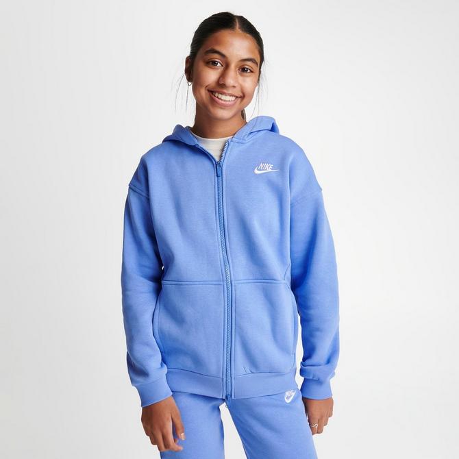 Nike full zip hoodie 2024 blue