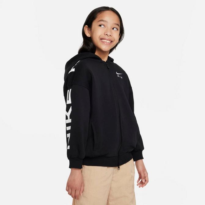 Kids' Nike Air Club Fleece Oversized Full-Zip Hoodie