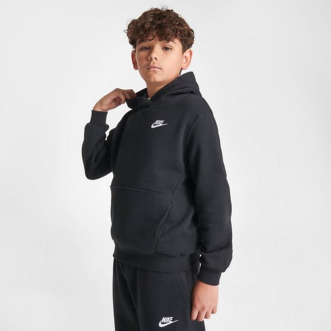 Nike Sportswear Club Fleece Hoodie Kids - black/iron grey/white FD3174-010