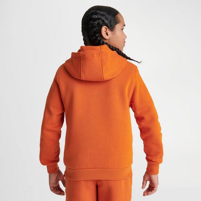 Nike orange fleece discount hoodie