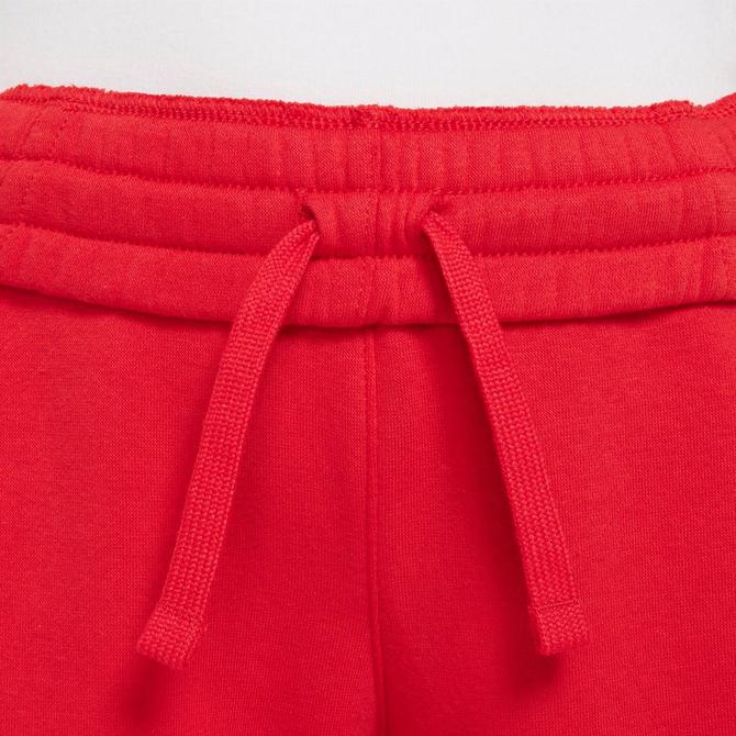 [angle] view of Kids' Nike Sportswear Club Fleece Jogger Pants in University Red/White Click to zoom