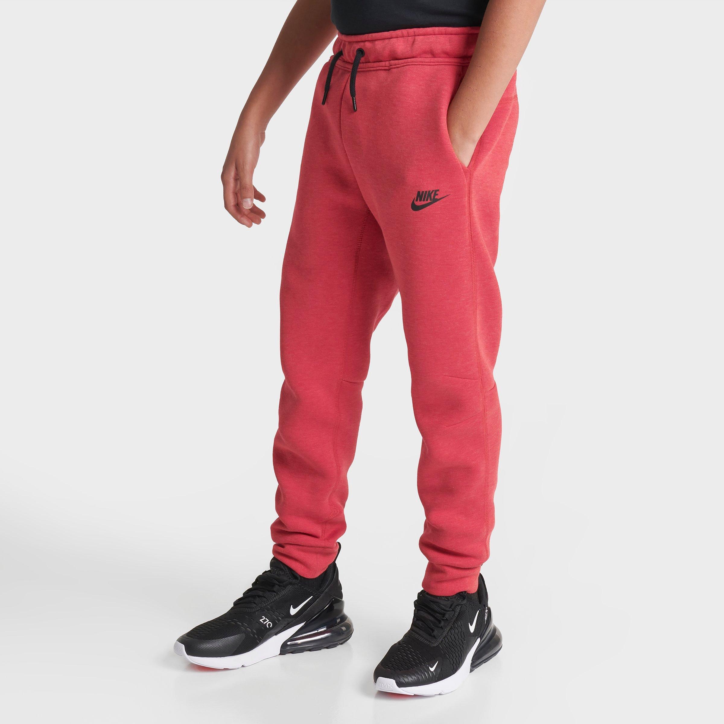 Nike Sportswear Kids#39; Tech Fleece Joggers Light University Red Heather/Black/Black