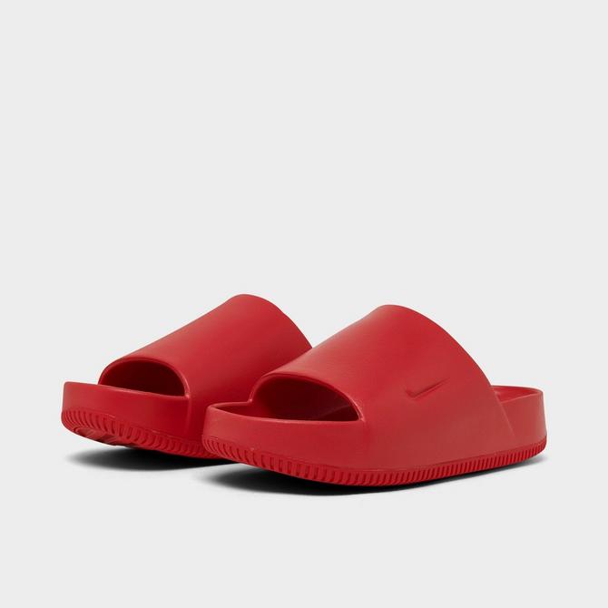 All red hotsell nike sandals