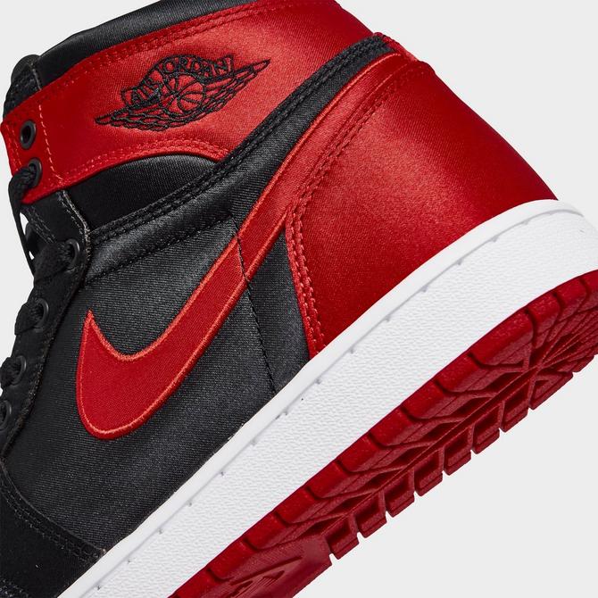 Air jordan 1 satin black toe finish line sale