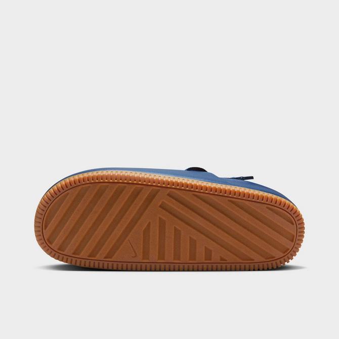 Bottom view of Men's Nike Calm Mule Sandals in Navy/Gum Medium Brown/Navy Click to zoom