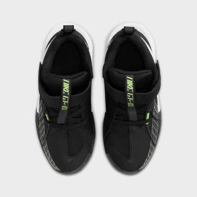 Back view of Little Kids' Nike G.T. Cut 3 Basketball Shoes in Black/Anthracite/White Click to zoom