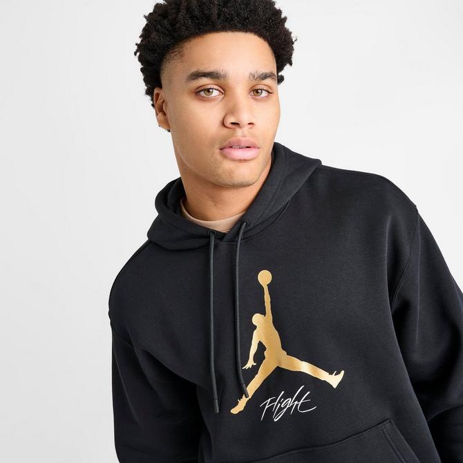 Black and shop gold jordan sweatshirt