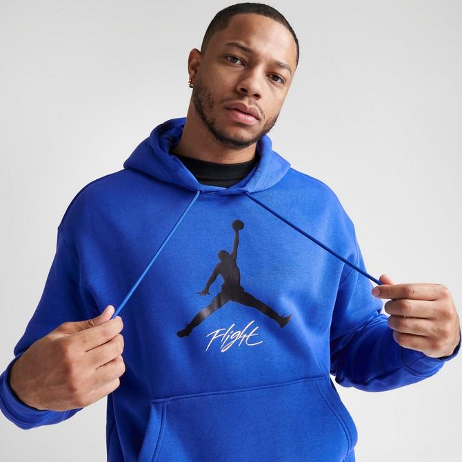 Black and shop blue jordan hoodie