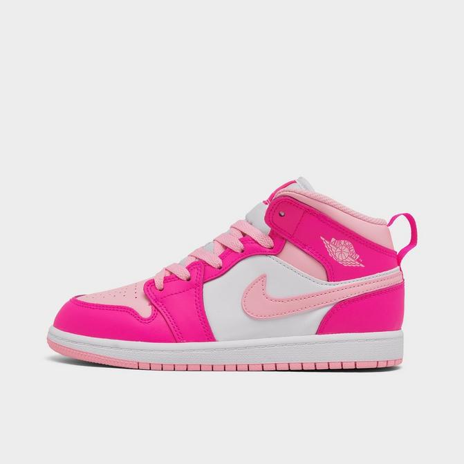 Girls' Little Kids' Air Jordan Retro 1 Mid Casual Shoes Finish Line