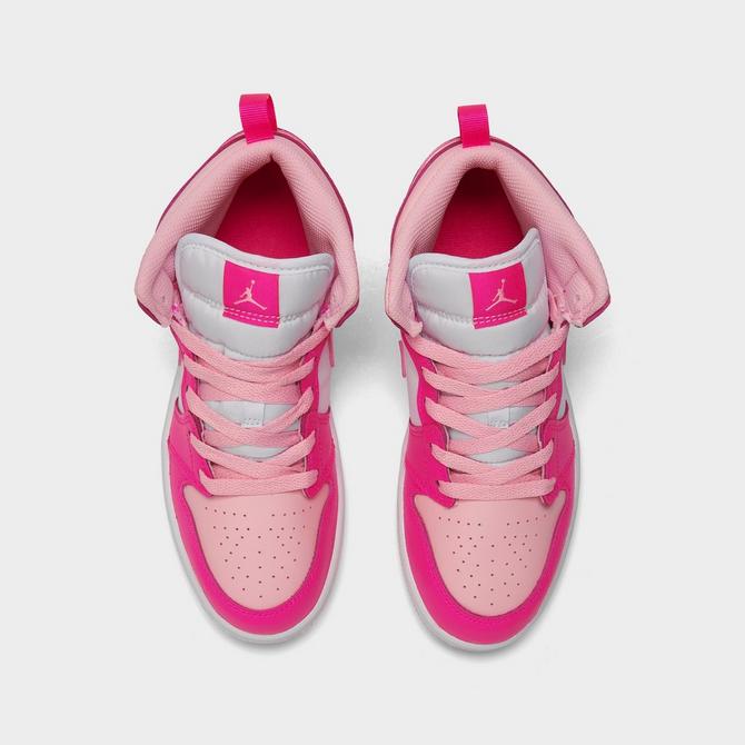 Girls' Little Kids' Air Jordan Retro 1 Mid Casual Shoes Finish Line