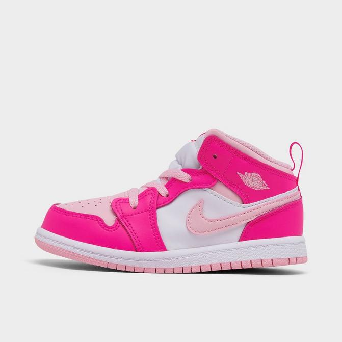 Girls' Toddler Air Jordan Retro 1 Mid Casual Shoes| Finish Line