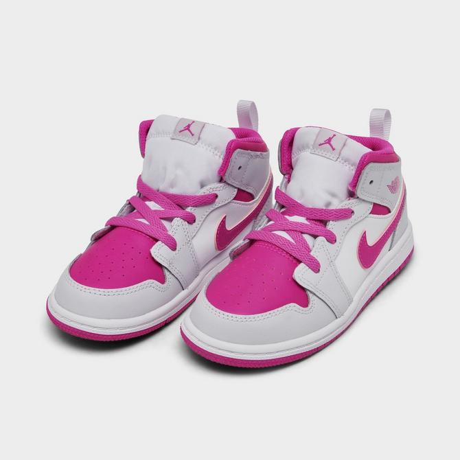 Pink and white baby jordans hotsell