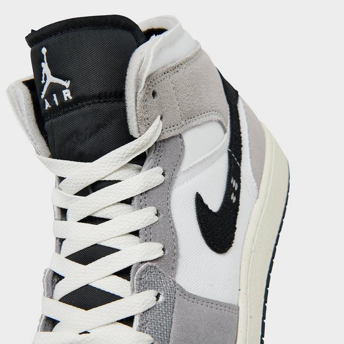 nike Mens Air Jordan 1 Mid Shoes, Cement Grey/White