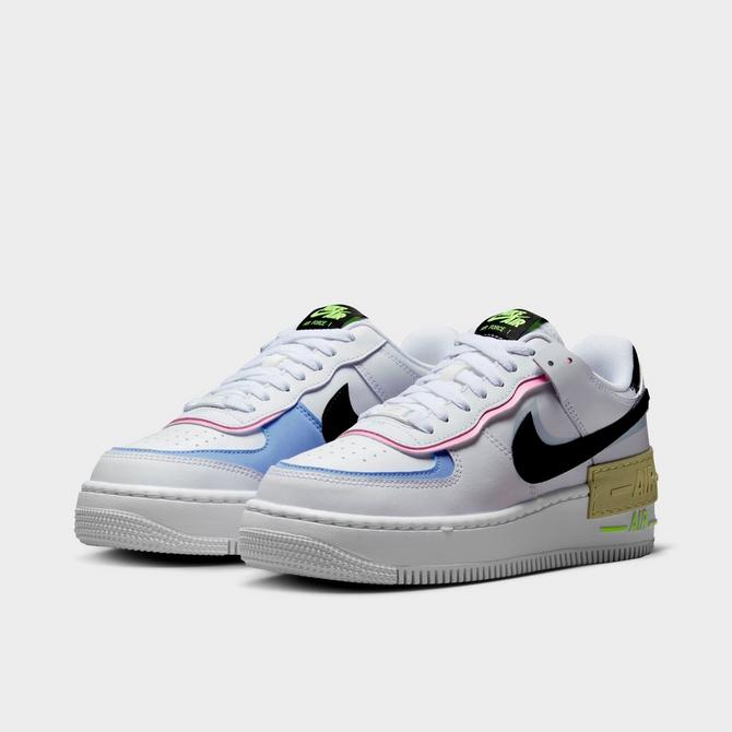 Nike Af1 Shadow Sneaker in White, Black, Team Gold, & Pure