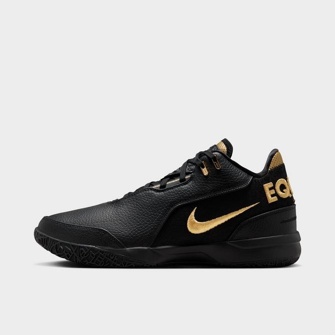 Right view of Nike LeBron NXXT Gen AMPD Basketball Shoes in White/Black/Gold Click to zoom