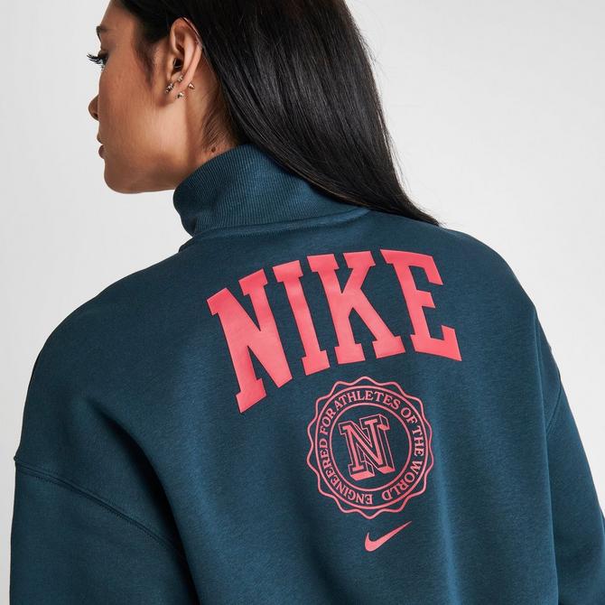 NIKE Sportswear Essentials oversized cropped cotton-blend jersey