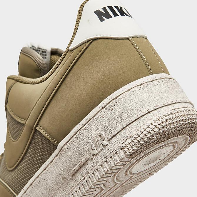 Front view of Men's Nike Air Force 1 '07 LV8 SE Casual Shoes in Neutral Olive/Sail/Black Click to zoom
