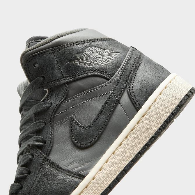 Distressed Smoke Grey Mid Jordan Womens Women's Air Jordan Smoke Grey