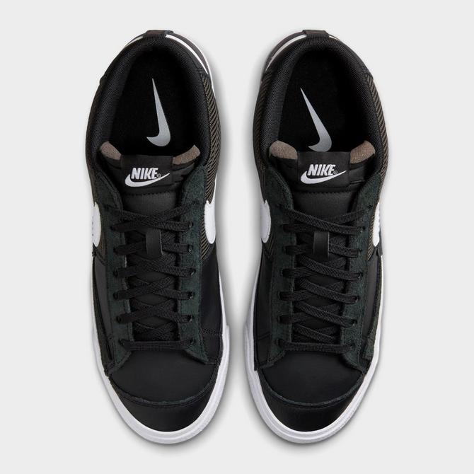 Back view of Men's Nike Blazer Low Pro Club Casual Shoes in Black/Anthracite/White Click to zoom