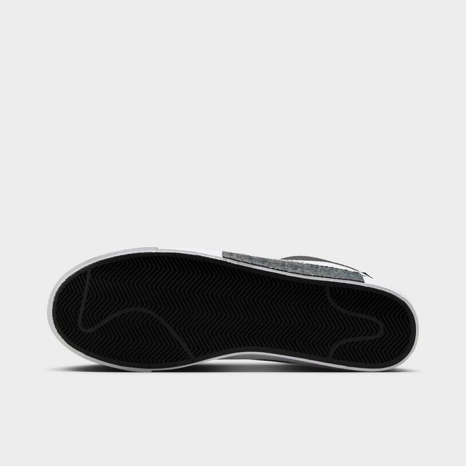 Bottom view of Men's Nike Blazer Low Pro Club Casual Shoes in Black/Anthracite/White Click to zoom