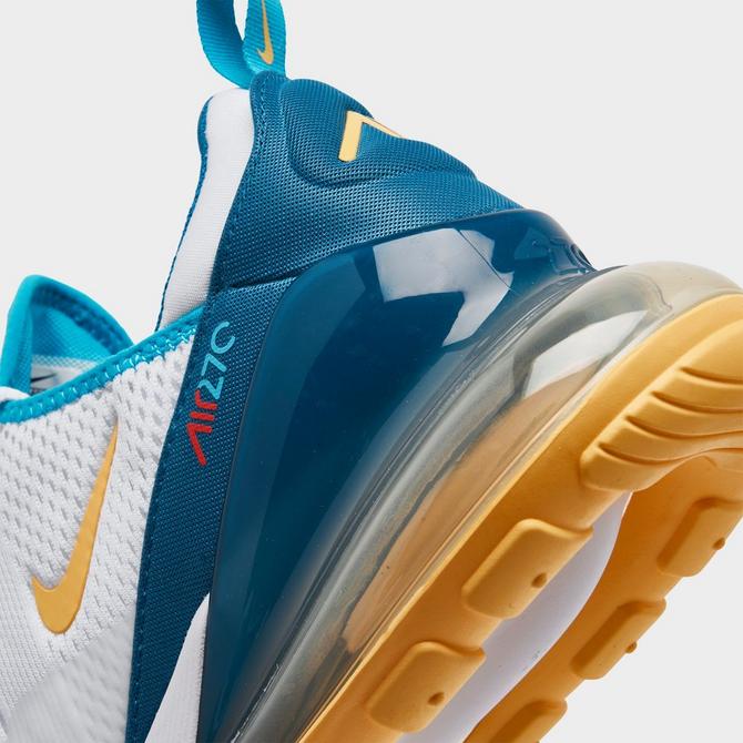 Men's Nike Air Max 270 Shoes 10.5 White/Citron Pulse-Blue