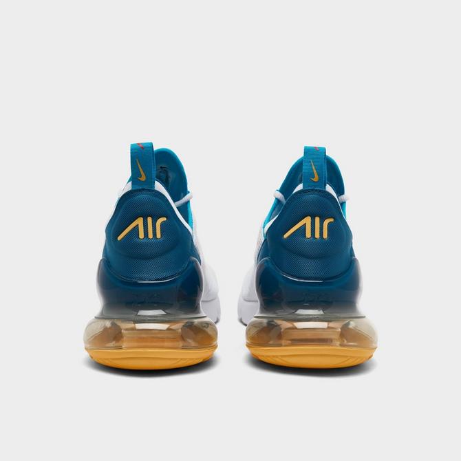 Nike Men's Air Max 270 Shoes, Size 10, White/Orange/Blue