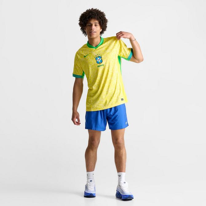 Men's Nike Brazil 2024 Stadium Home DriFIT Replica Soccer Jersey