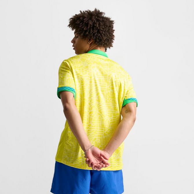 Men's Nike Brazil 2024 Stadium Home DriFIT Replica Soccer Jersey