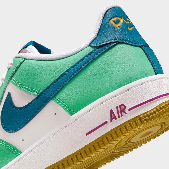 Nike Air Force 1 LV8 White/Green Abyss/Spring Green Toddler Boys' Shoes, Size: 4