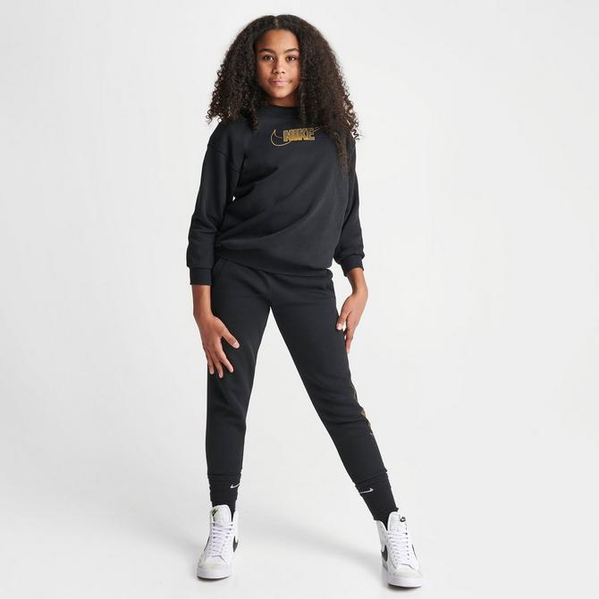 NIKE WOMEN'S BLACK SWEATSHIRT CREW NECK WOMAN SPORTWEAR TRACKSUIT