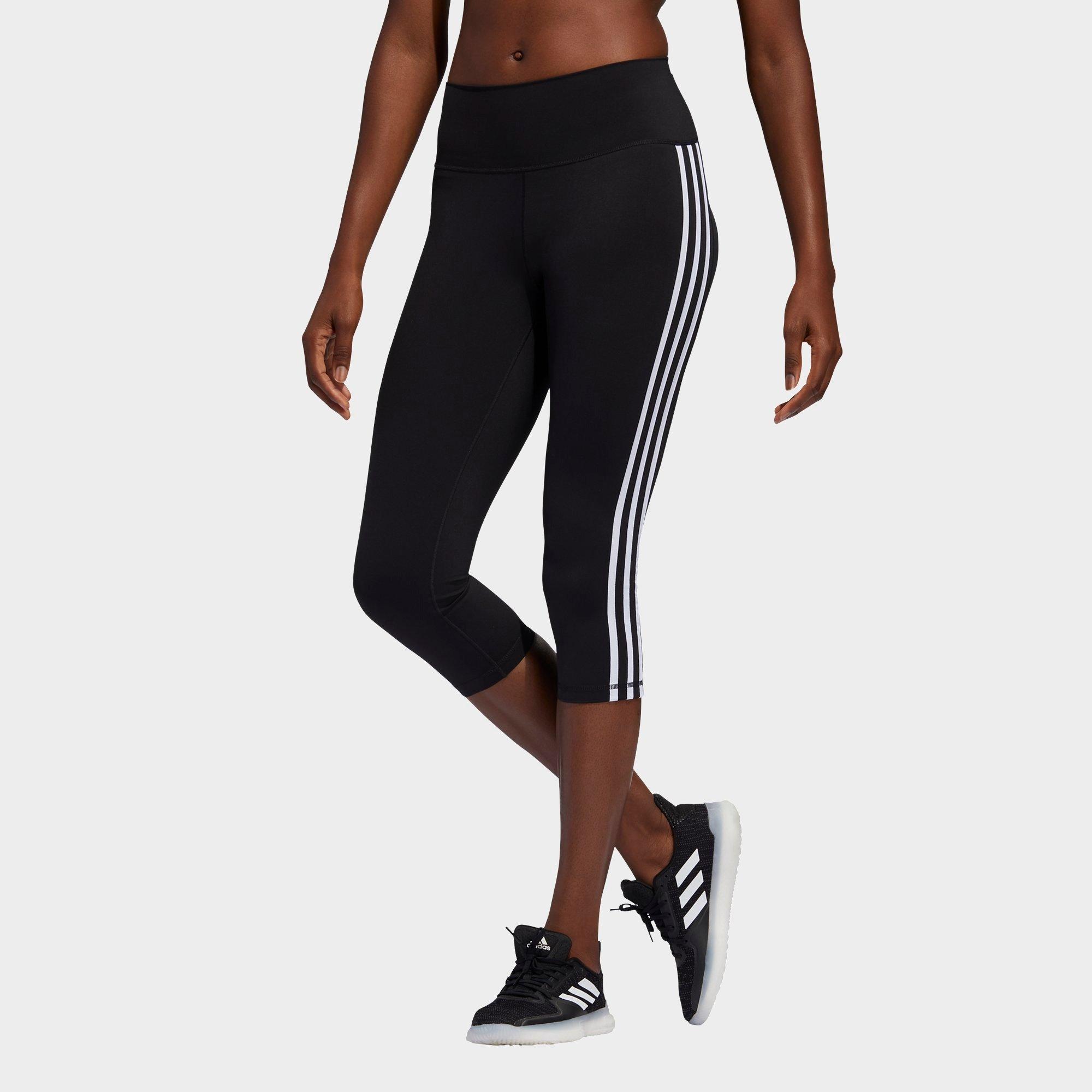 adidas training 3 stripe leggings