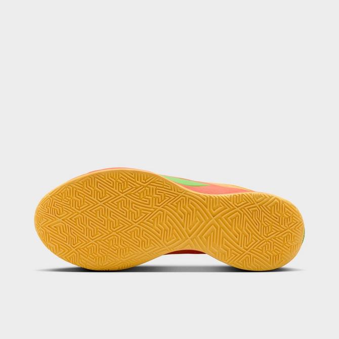 Bottom view of Nike Giannis Freak 6 Basketball Shoes in Light Wild Mango/Action Green/Black/Laser Orange Click to zoom