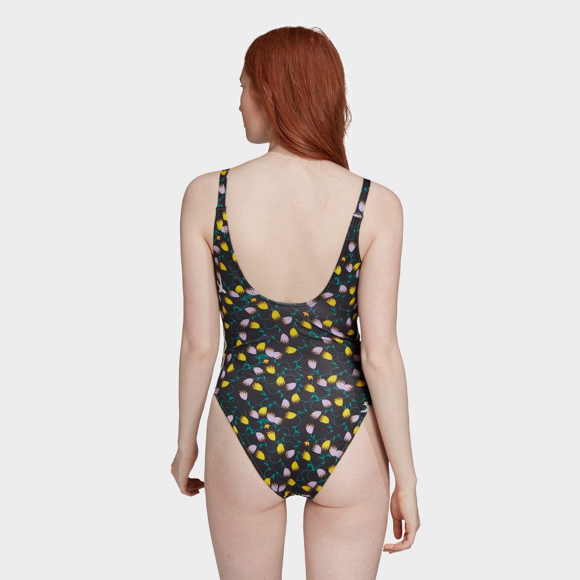 adidas allover print swimsuit