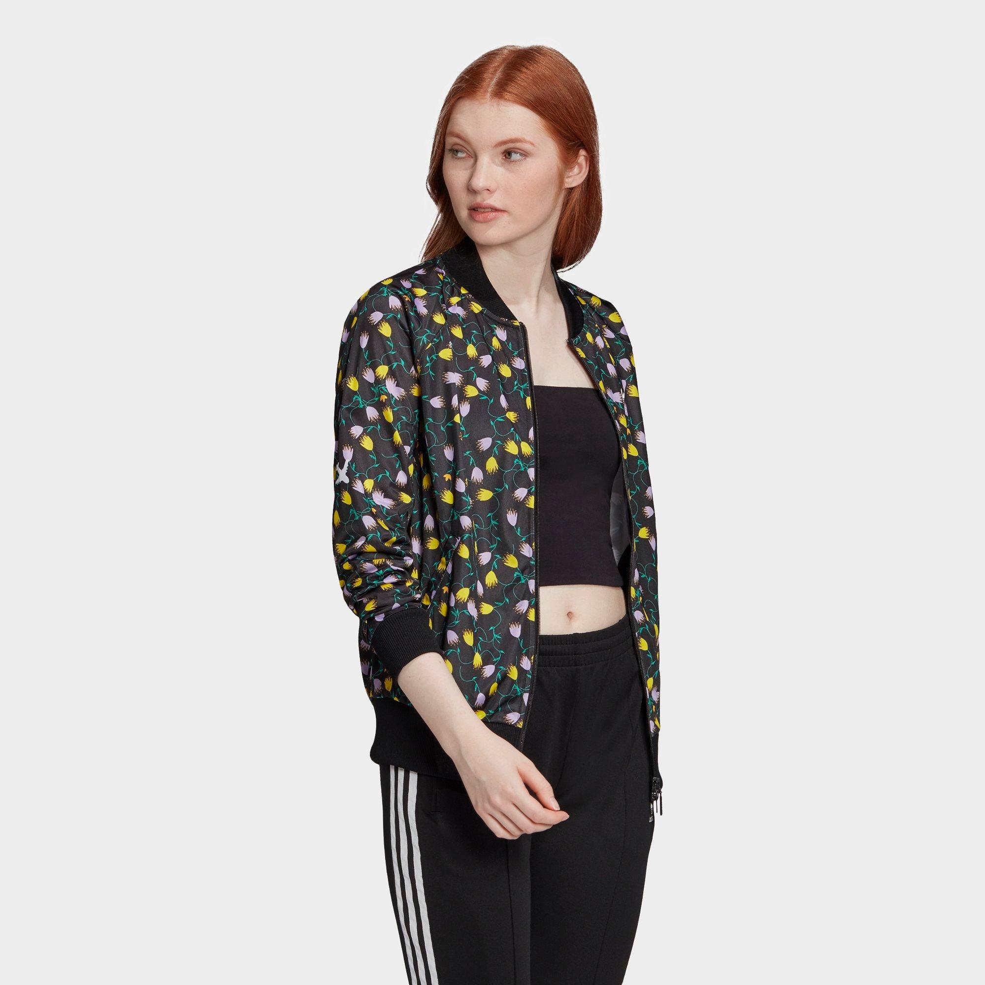 trefoil allover print track jacket