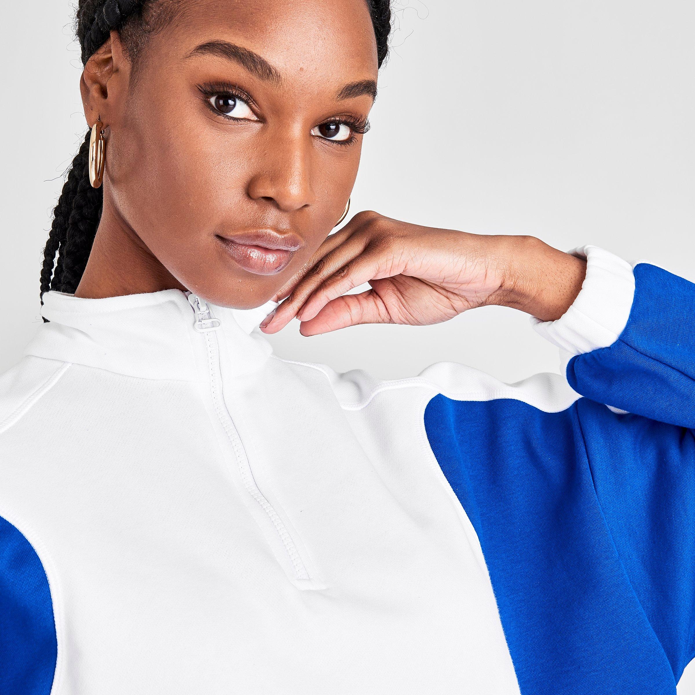 cropped quarter zip pullover