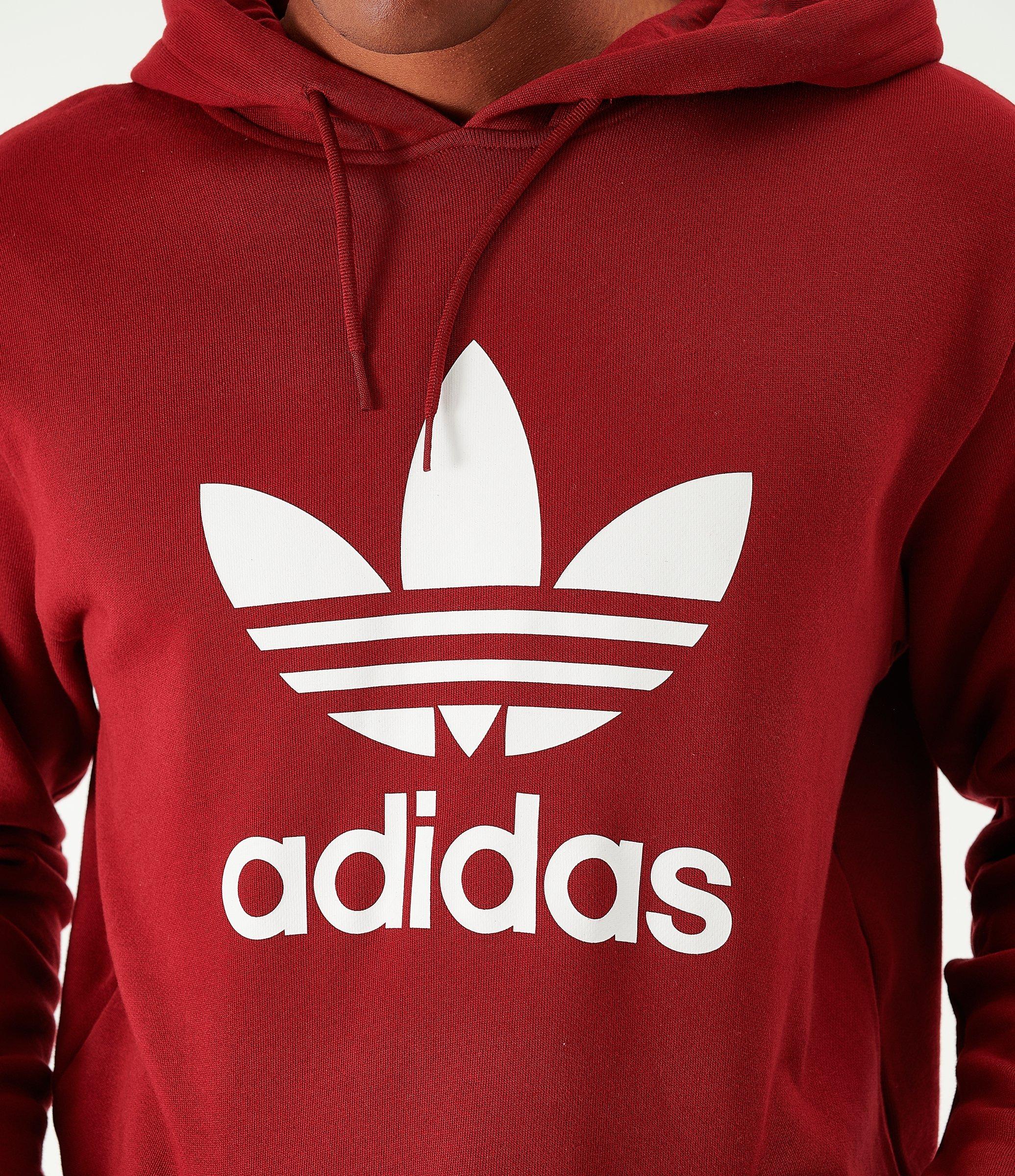 burgundy adidas hoodie mens