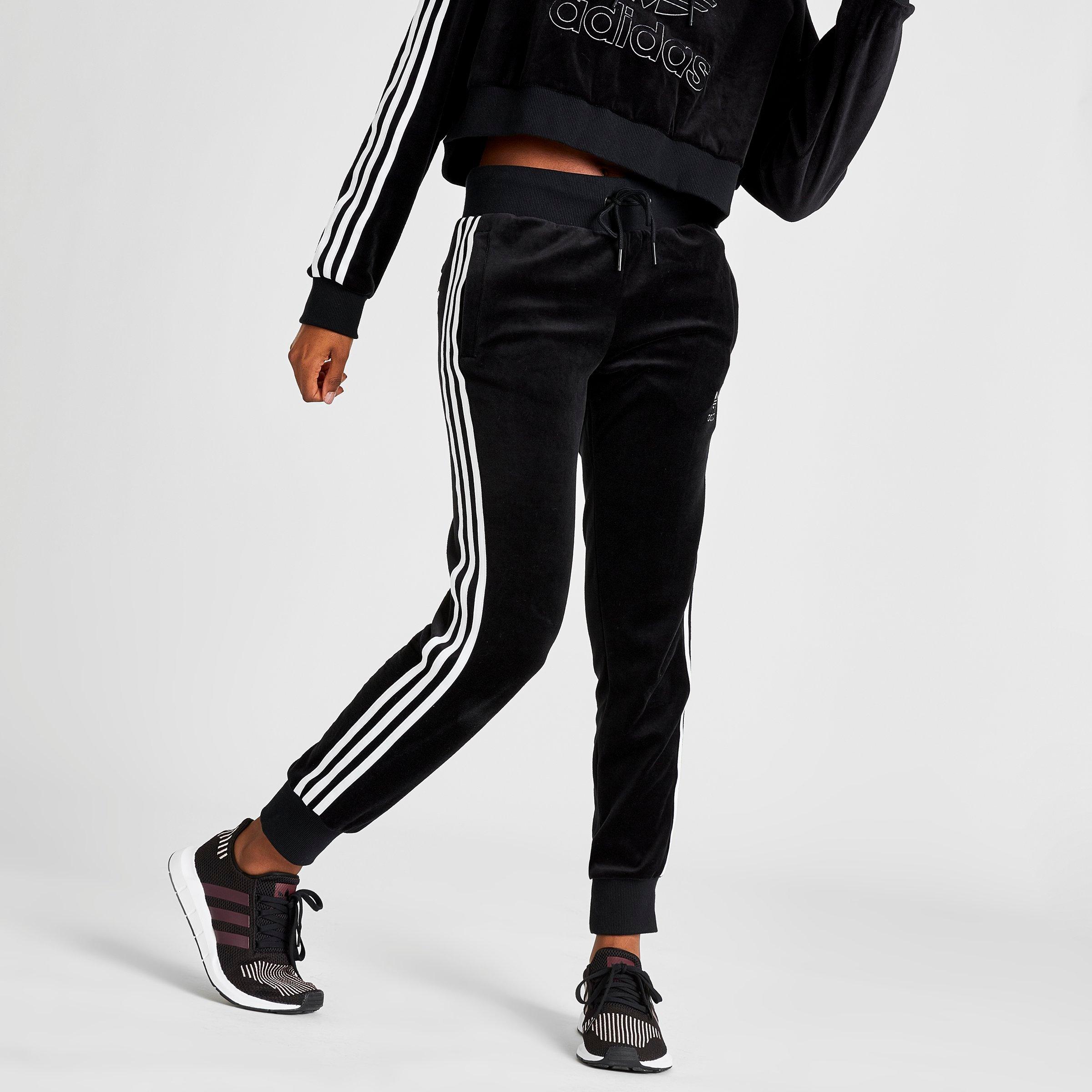 adidas velvet tracksuit black