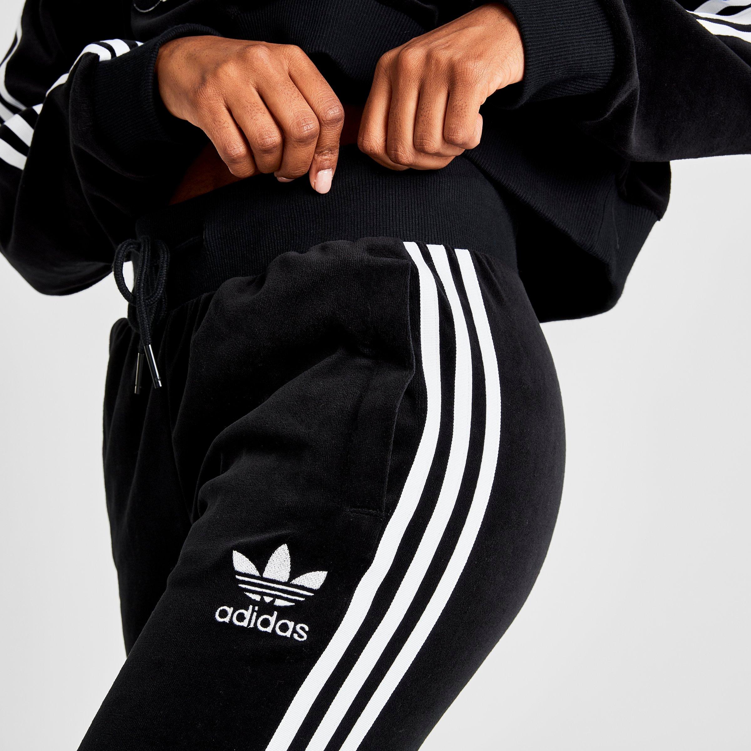 adidas velvet 3 stripes track pant