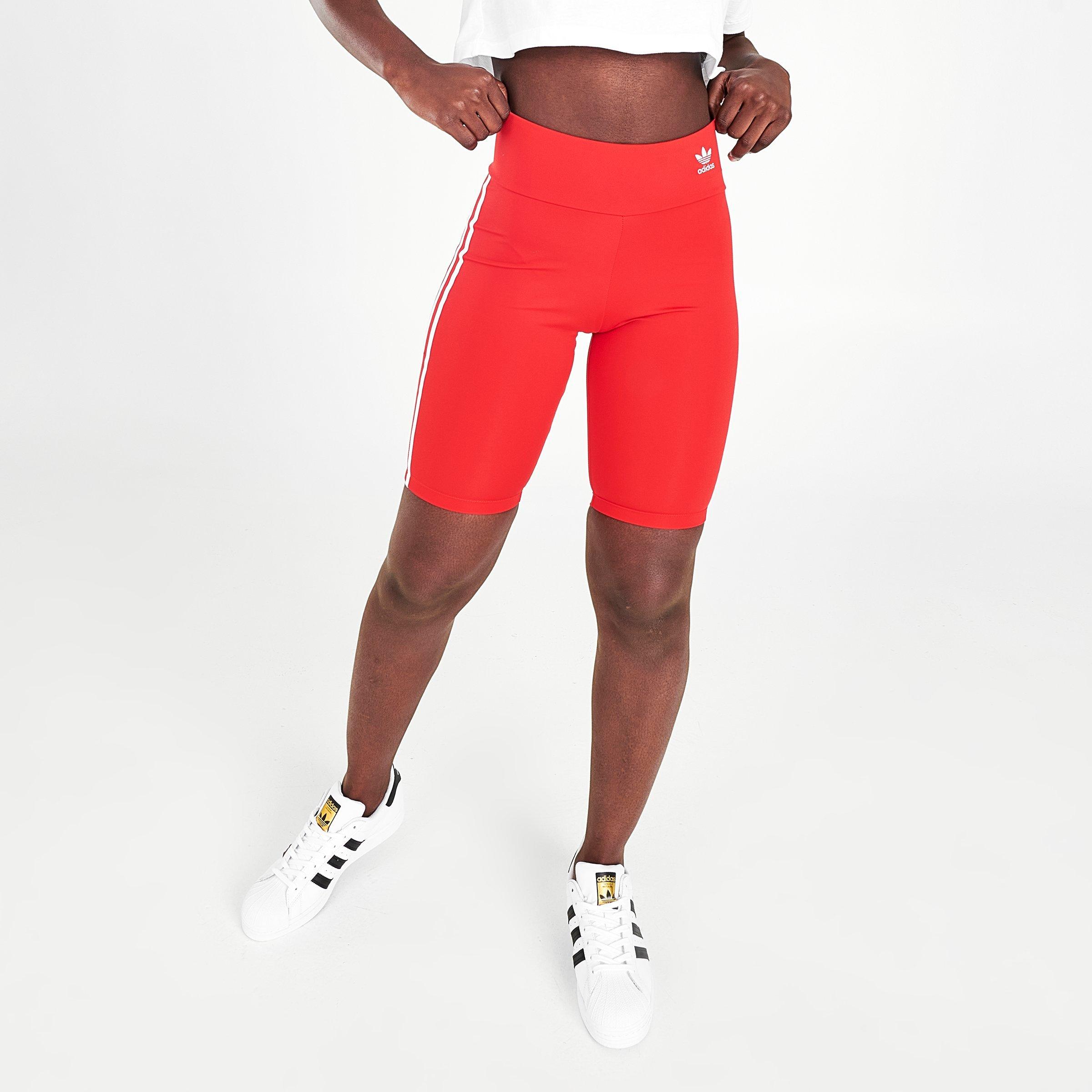 adidas red biker shorts