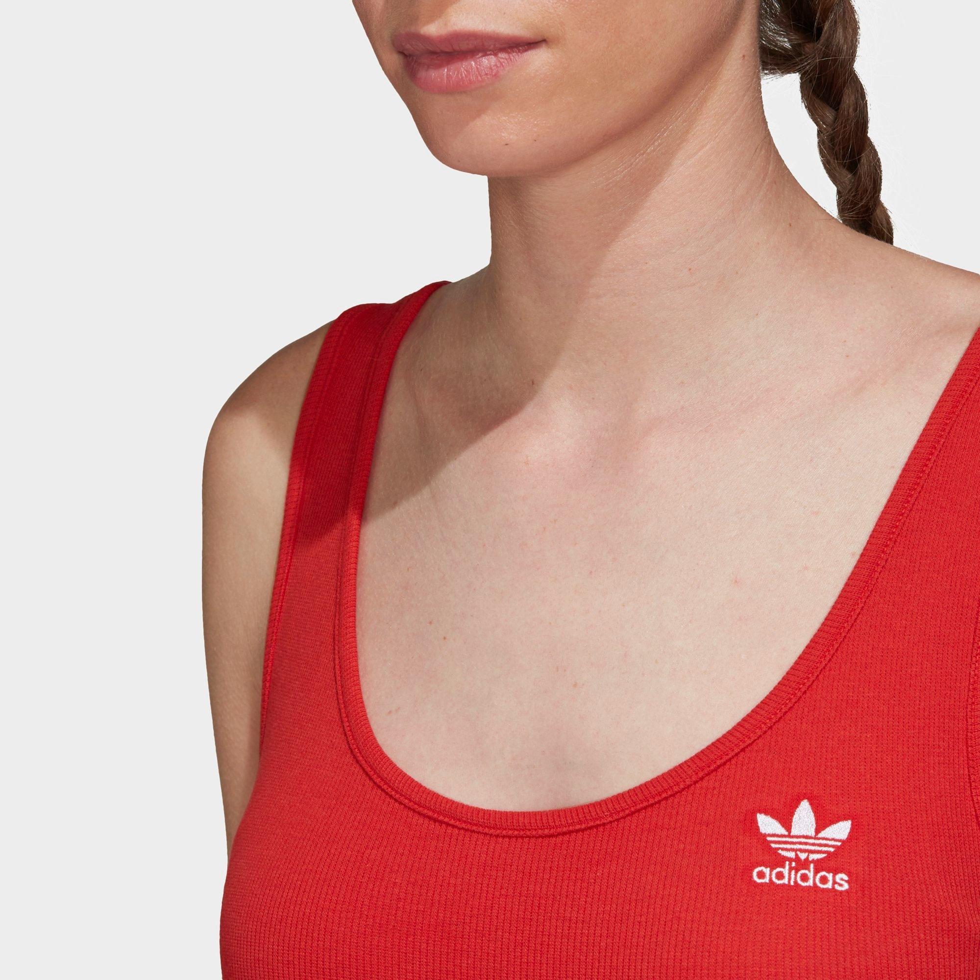 red adidas tank top