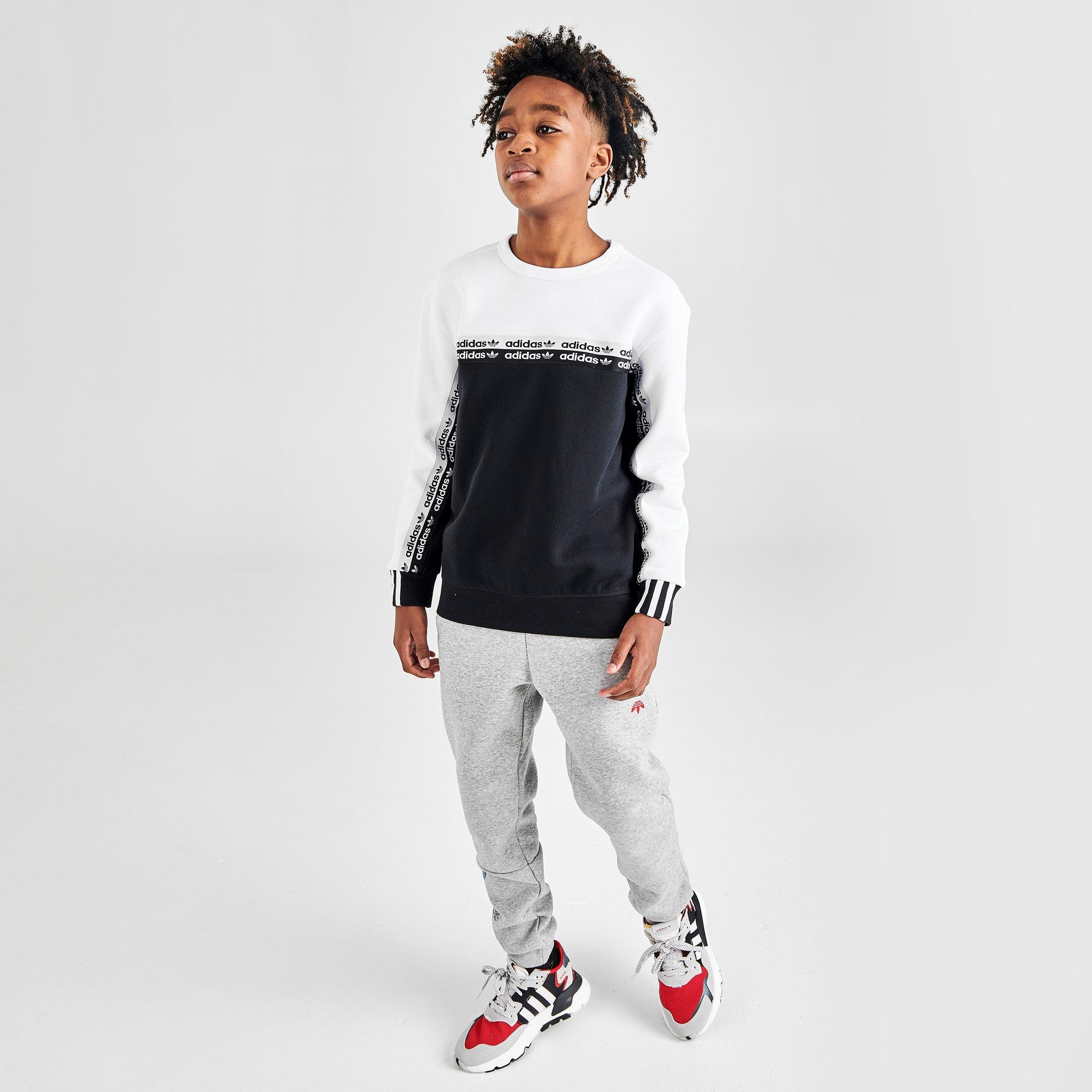 adidas originals tape poly hoodie junior