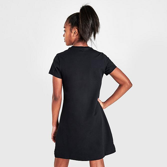 Back Right view of Girls' adidas Originals Skater Dress in Black/White Click to zoom