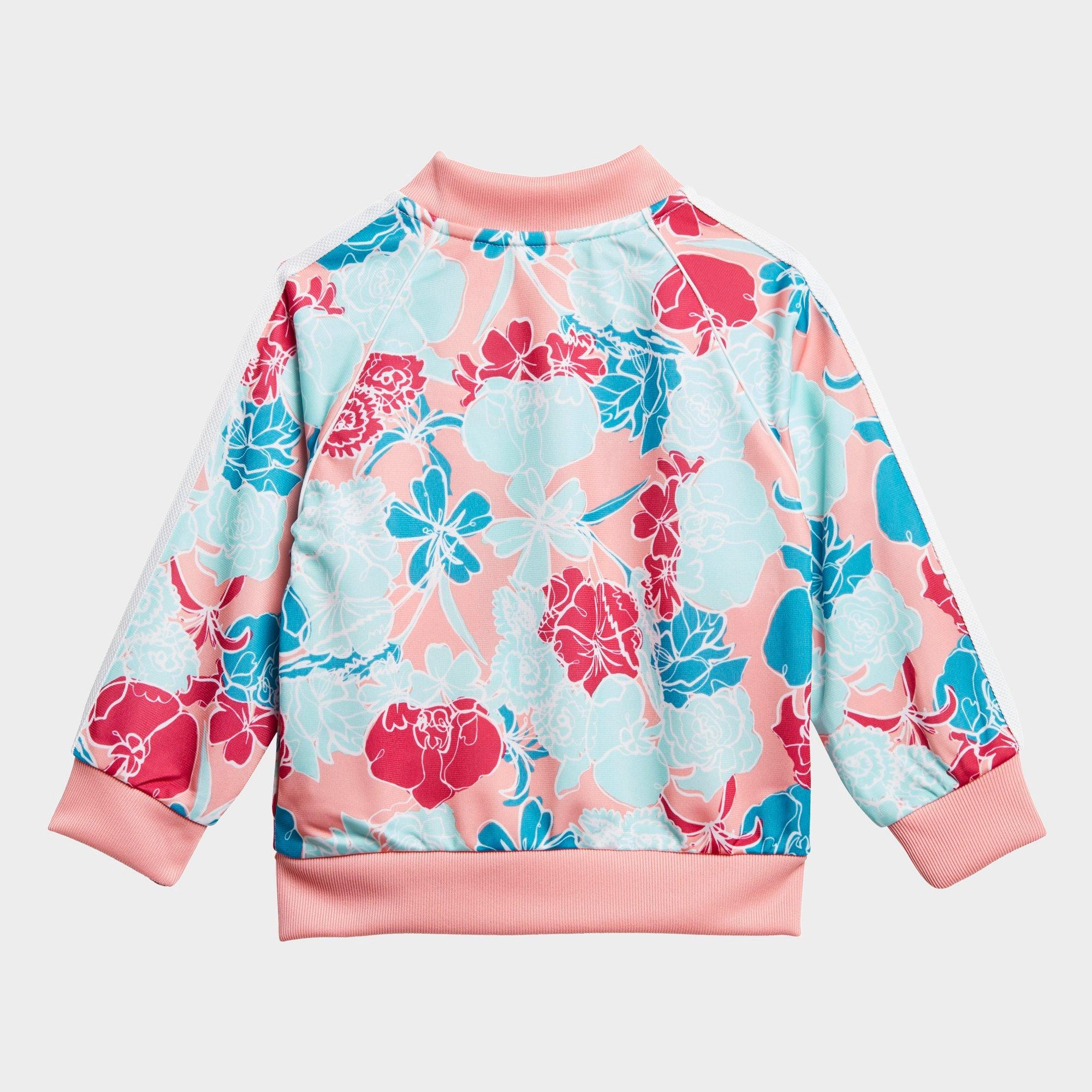 girls adidas floral tracksuit