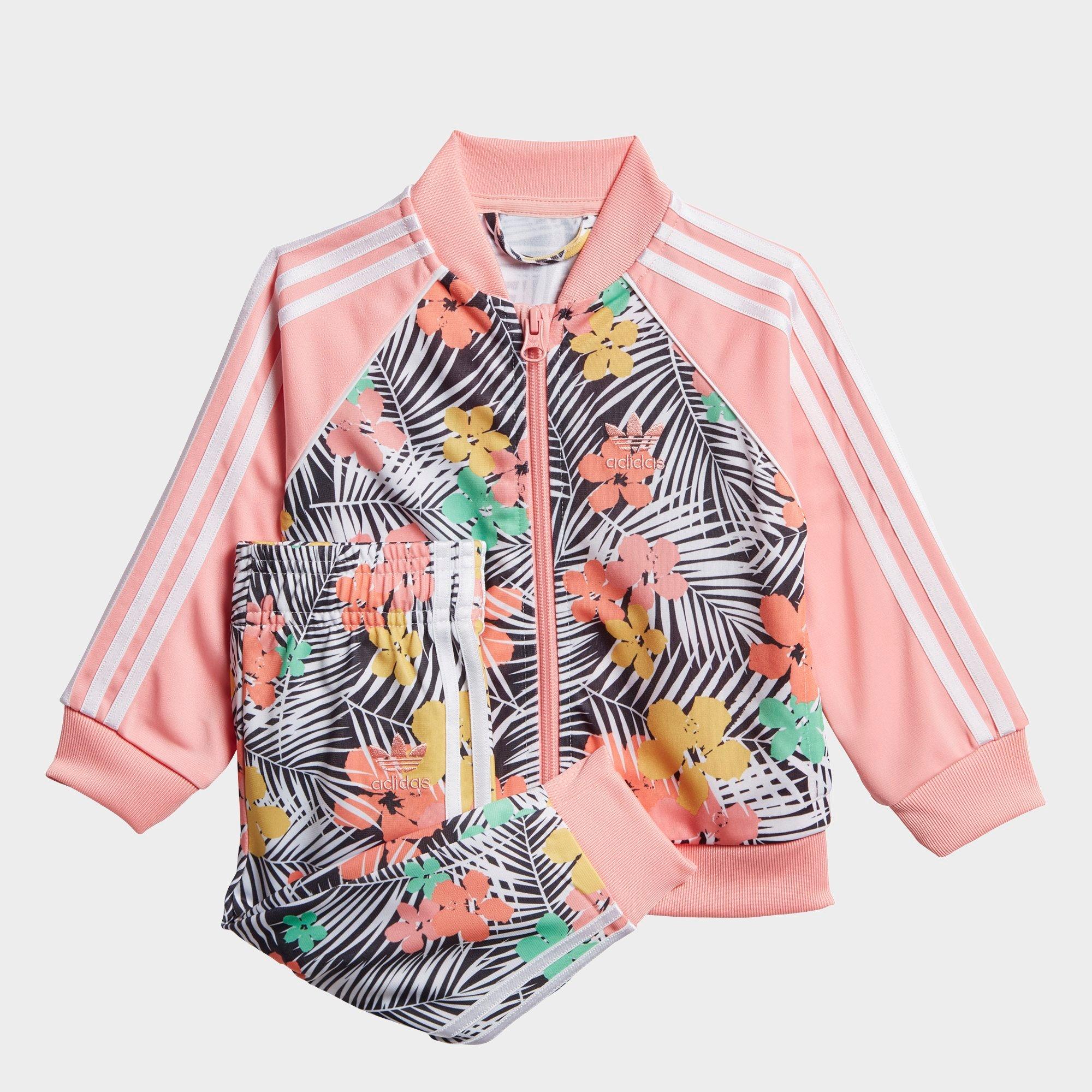 floral adidas suit