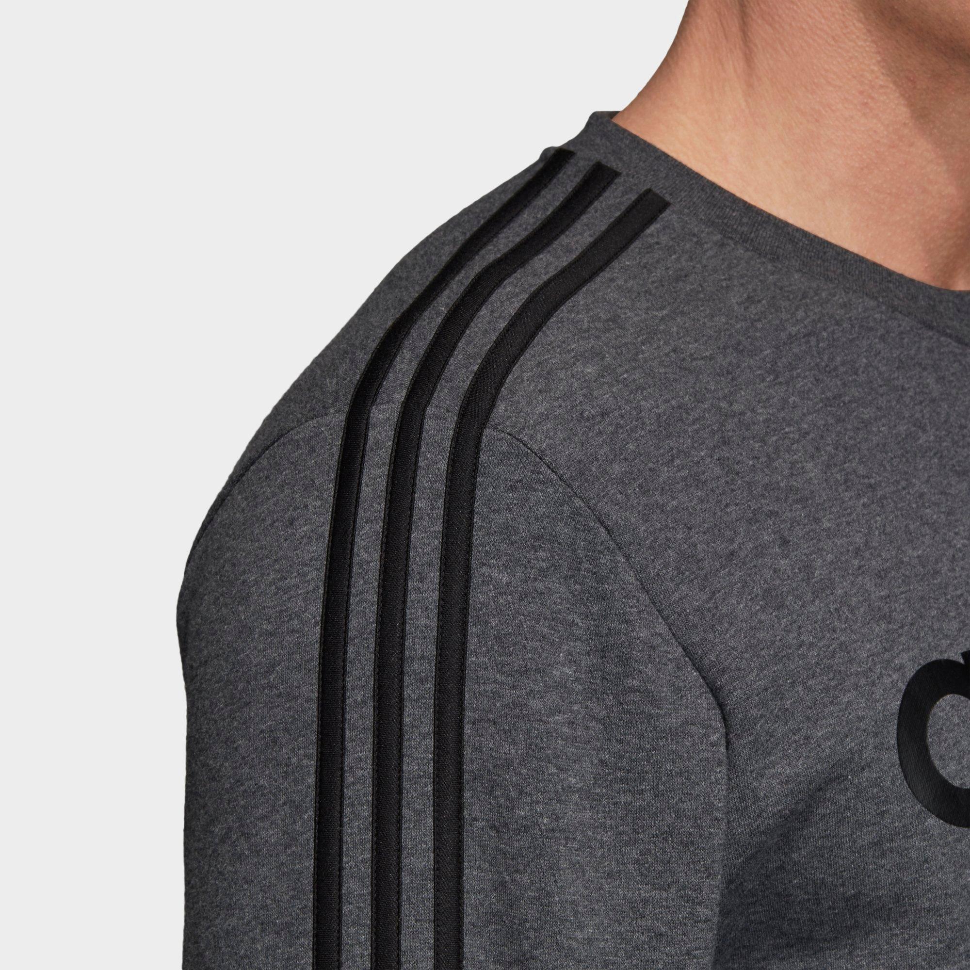 adidas men's athletics essential 3 stripe crew sweatshirt