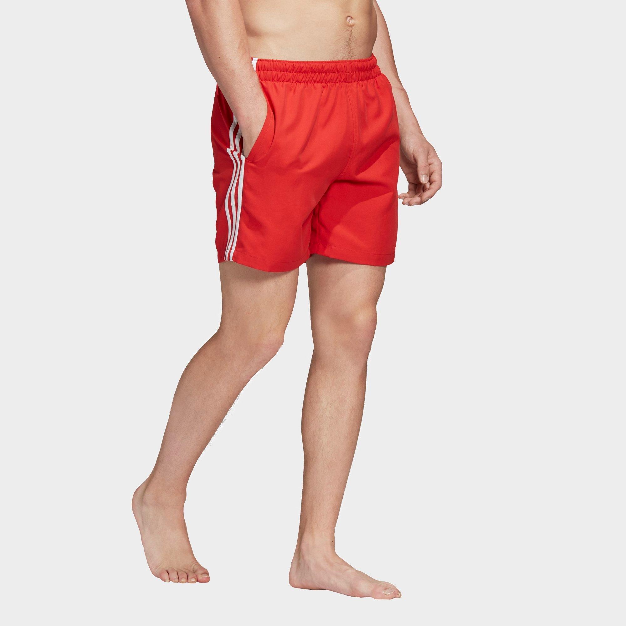 adidas 3 stripe swim shorts mens