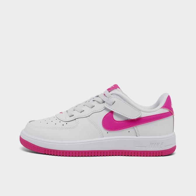 Nike Kids Preschool Force 1 Low EasyOn Shoes Size 3 Pink White