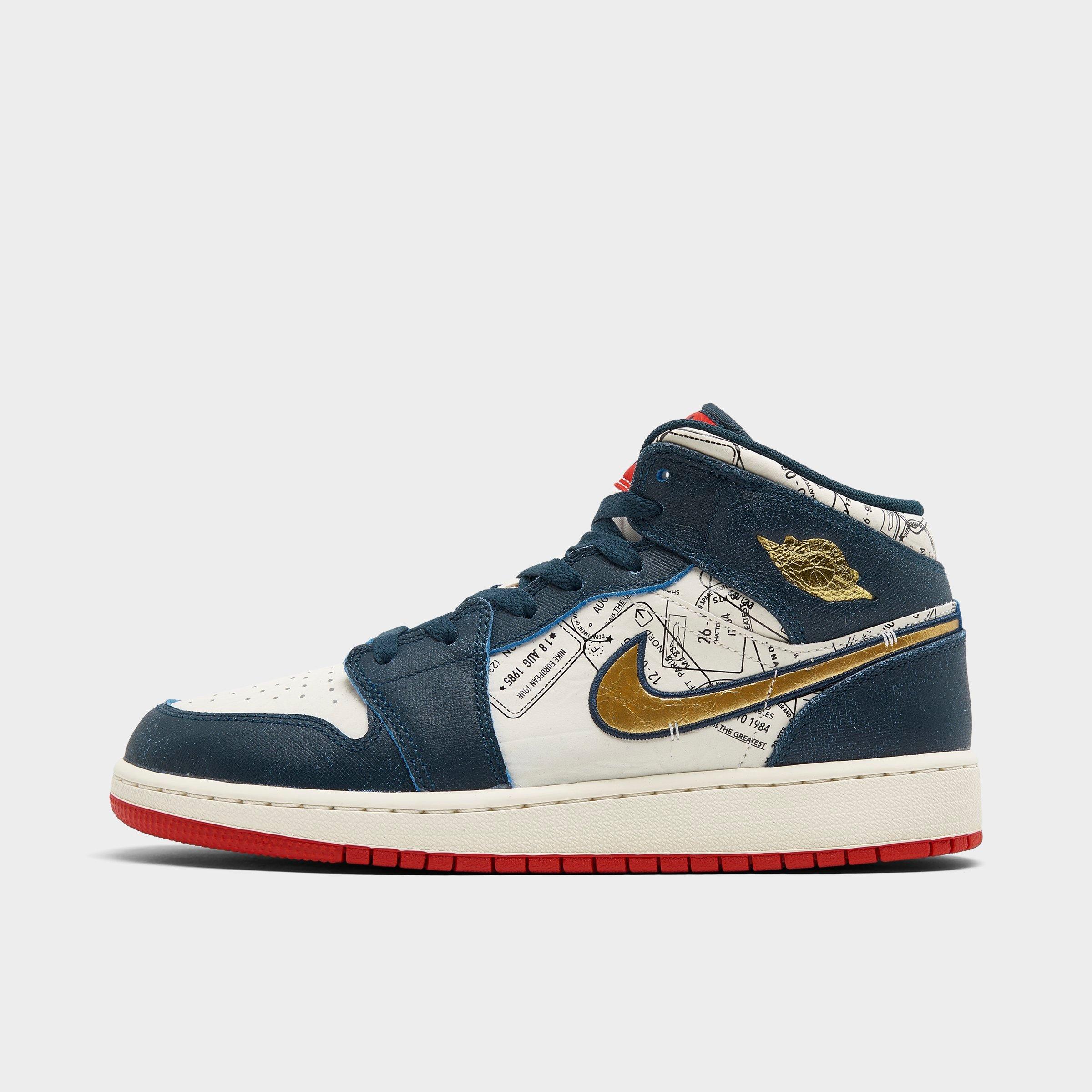 Big Kids' Air Jordan Retro 1 Mid SE Casual Shoes| Finish Line