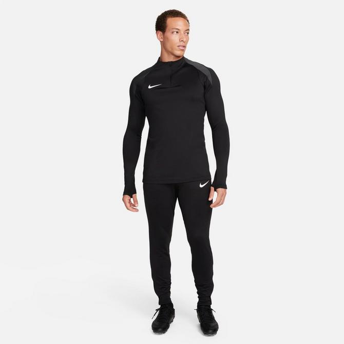 [angle] view of Men's Nike Strike Quarter-Zip Dri-FIT Drill Top in Black/Anthracite/White Click to zoom